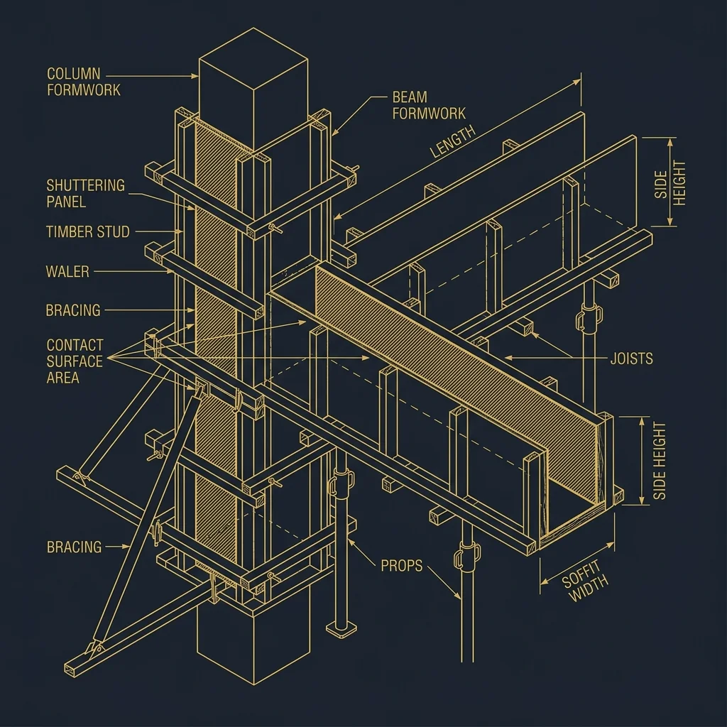 Formwork Shuttering Diagram