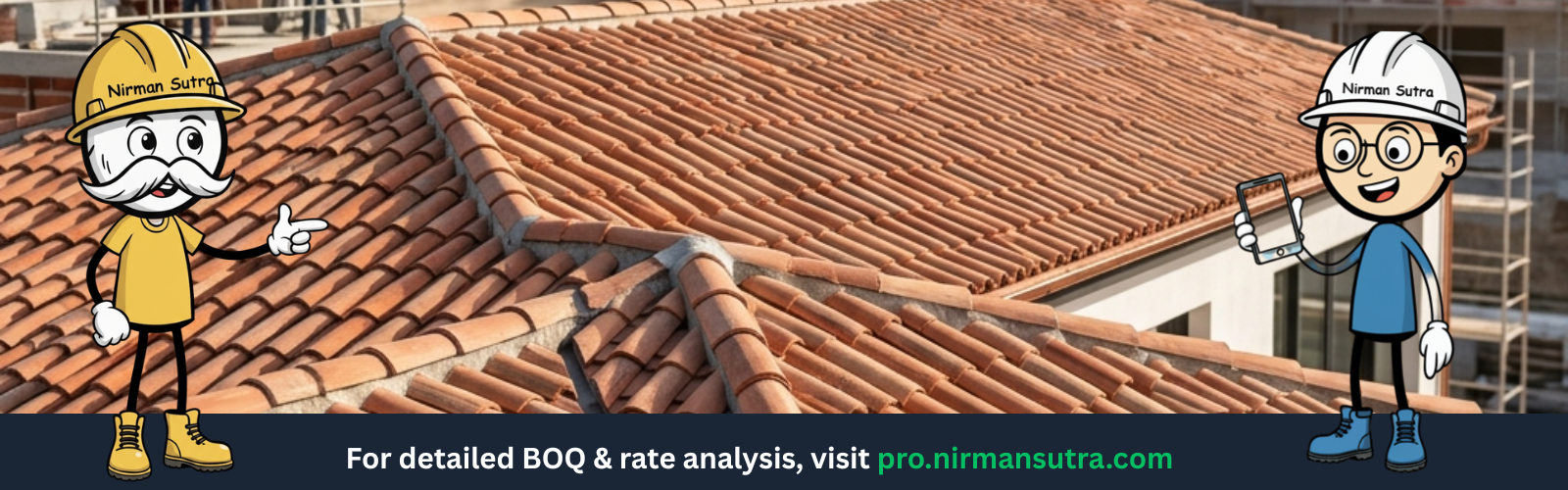 Professional roof tile arrangement and estimation visualization